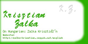 krisztian zalka business card